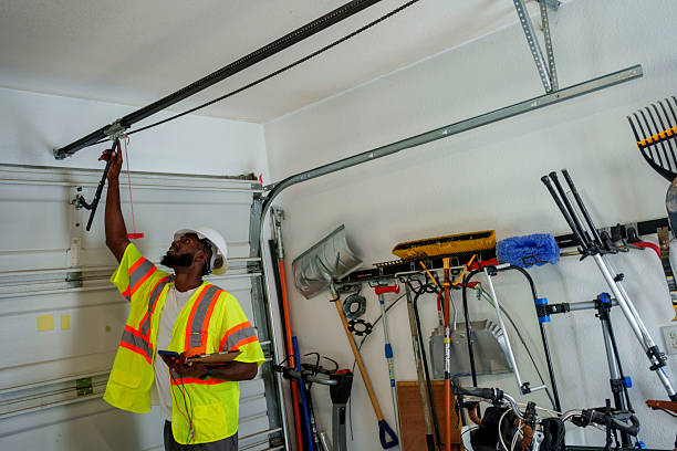 Professional Garage Door Panel Replacement technician working in McDowell County County, NC